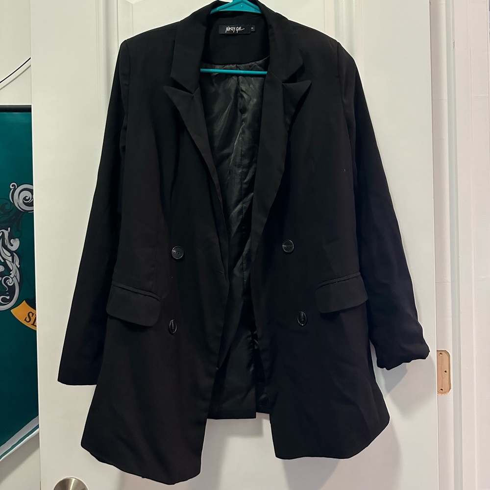 Nasty Gal Oversized Black Blazer